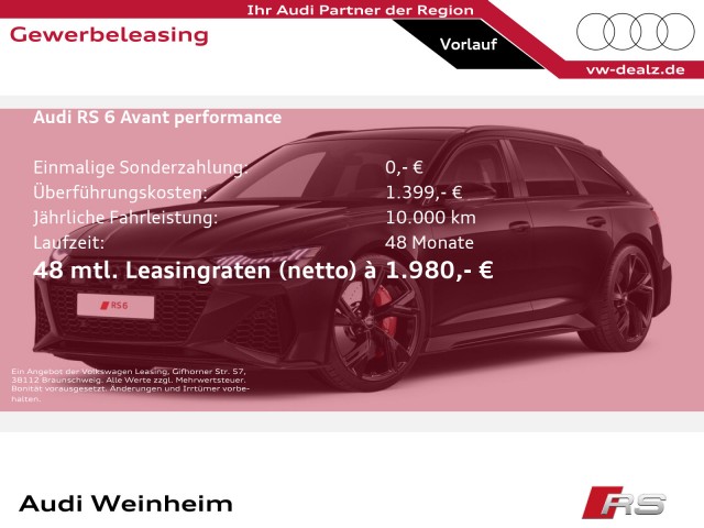 Audi RS 6 Avant performance tiptronic AHK HDMatrix HeadUp