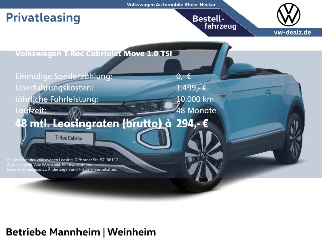 Volkswagen T-Roc Cabriolet MOVE 1.0 l TSI OPF