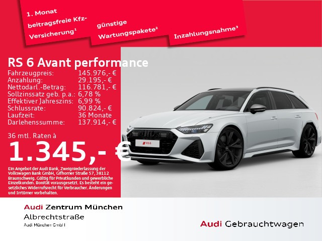 Audi RS 6 Avant performance RS 6 Avant performance 463(630) kW(PS) tiptronic