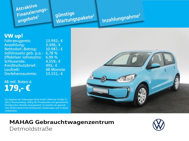Volkswagen up! e-Up! 61kW MOVE Maps+MoreDOCK Klima 1-Gang-Automatik