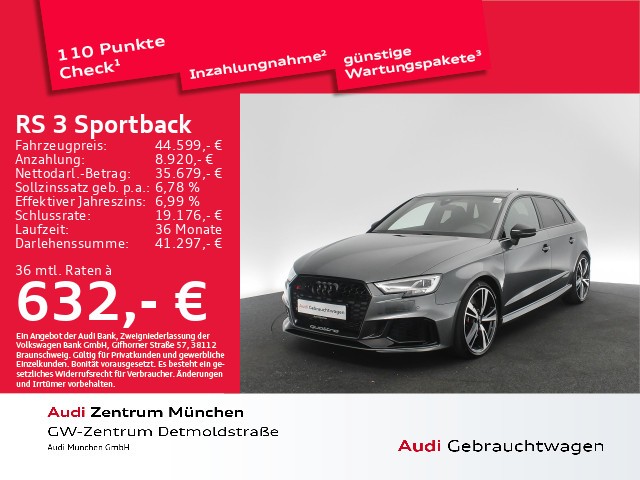 Audi RS3 Sportback S tronic Sportabgas/Pano/Matrix/B&O/ACC