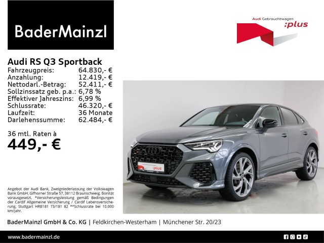 Audi RS Q3 Sportback Matrix Sonos 280km/h RS-Abgas