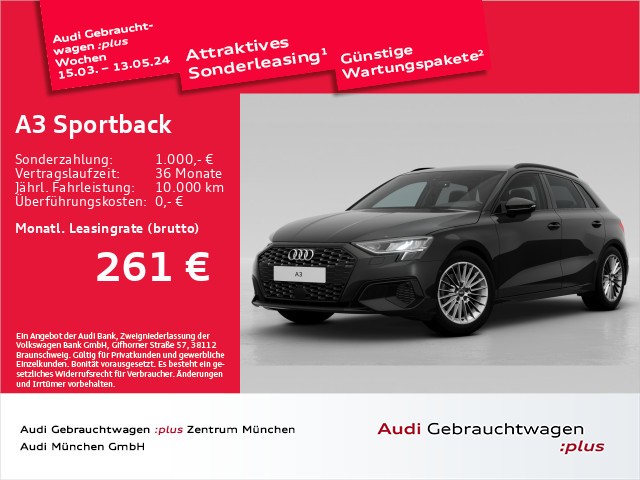 Audi A3 Sportback 30 TFSI Advanced Virtual/SitzHzg/SmartphoneInterface