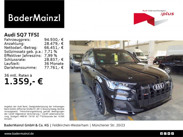 Audi SQ7 TFSI tiptronic 7-S. AHK B&O Matrix HUD Pano